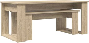 vidaXL Σετ Τραπεζιού Για Καφέ 2 pcs Δρύς Sonoma Επεξεργασμένο ξύλο