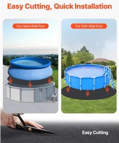 VEVOR 21ft Round Pool Liner Pad for Above Ground Pools Heavy Duty Pool Mat