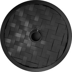 Βάση ομπρέλας από σκυρόδεμα 18 κιλών ομπρέλα, στρογγυλή βάση για ομπρέλα 32/38/48mm μαύρη