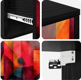 vidaXL Τοίχου κομοδίνο HEESCH Μαύρη Δρυς 36 x 33 x 25 εκ.