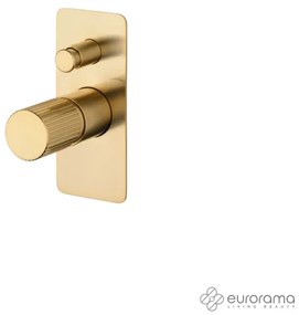 Eurorama OSO Μίκτης εντοιχισμού 2 εξόδων με εκτροπέα Light Gold Brushed