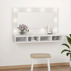 Έπιπλο Καθρέπτη με LED Λευκό 90x31,5x62 εκ.