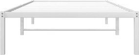 vidaXL Πλαίσιο Κρεβατιού Λευκό 100 x 190 εκ. Μεταλλικό