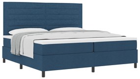 vidaXL Κρεβάτι με Στρώμα Ναυτικού Μπλε 200x200 cm Ύφασμα