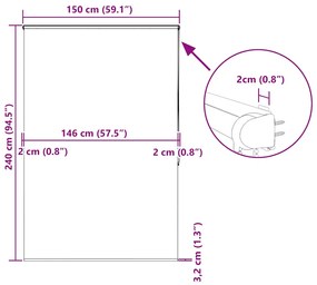 ΚΟΥΡΤΙΝΑ ΜΠΑΝΙΟΥ ΡΟΛΟ ΚΑΣΕΤΑ 150X240ΕΚ. ΠΛΑΤΟΣ ΥΦΑΣΜΑΤΟΣ 146ΕΚ. 4014984