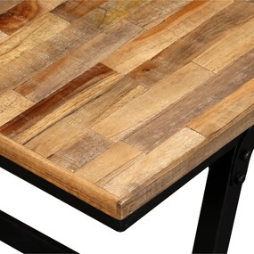 vidaXL Πάγκος 110 x 35 x 45 εκ. από Ανακυκλωμένο Ξύλο Teak και Ατσάλι