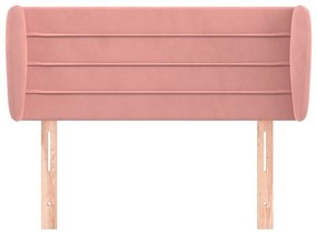Κεφαλάρι με Πτερύγια Ροζ 93x23x78/88 εκ. Βελούδινο 3117325