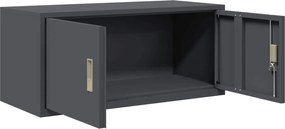 vidaXL Ντουλάπι αποθήκευσης Ανθρακί 90 x 40 x 40 εκ Ατσάλι