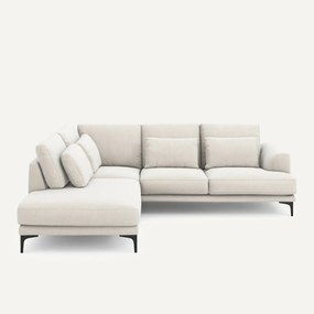 Γωνιακός καναπές αριστερός, από βελούδινo chenille, Marsile