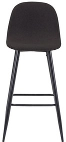 Σκαμπό μπαρ μεσαίου ύψους Bella ανθρακί ύφασμα-πόδι μαύρο μέταλλο 41x47x93εκ 4αδα 41x47x93 εκ.