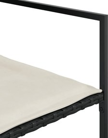 vidaXL Σετ Τραπεζαρίας Κήπου 9 τεμ Μαύρο από Συνθ. Ρατάν με Μαξιλάρια