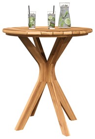vidaXL Τραπέζι Bistro Κήπου Ø70x75 εκ. Μασίφ Ξύλο Teak