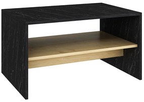 Τραπέζι Σαλονιού Apollon 475OLV1309 90x45x46,8cm Marble Effect Black-Oak