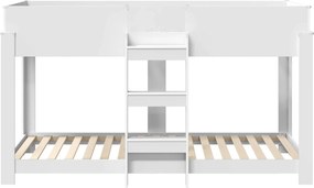 vidaXL Κρεβάτι Κουκέτα για Παιδιά Λευκό 90 x 190 cm Επεξεργασμένο ξύλο