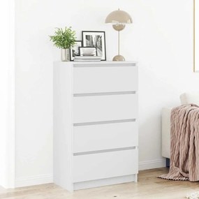vidaXL Συρταριέρα Λευκή 60 x 35 x 98,5 εκ. από Επεξεργασμένο Ξύλο