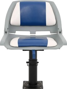 vidaXL Κάθισμα Σκάφους Πτυσσόμενο 4 τεμ. Μπλε/Λευκό 48x51x41 εκ.