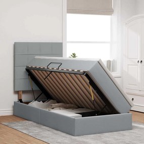 vidaXL Κρεβάτι με αποθηκευτικό χώρο και στρώμα 90 x 200 cm Πολυεστέρας