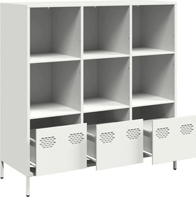 vidaXL Ντουλάπι Λευκό 101,5x39x103,5 εκ. από Χάλυβα