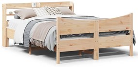 vidaXL Πλαίσιο Κρεβατιού Κεφαλάρι 150x200 εκ Μασίφ Πεύκο