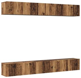 vidaXL Σετ επίπλου τηλεόρασης 6 pcs Παλαιό ξύλο 60 x 30 x 35 εκ