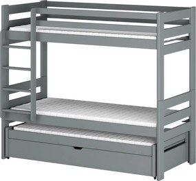 LESSI 80x180 grey bunk bed Lano Furniture