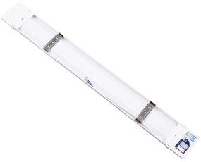 GloboStar® 60155 LED Γραμμικό Βιομηχανικό Φωτιστικό Tri-Proof 60cm 20W 1886lm 120° AC 220-240V Αδιάβροχο IP65 Μ60 x Π7.5 x Υ2.5cm Ψυχρό Λευκό 6000K - 2 Χρόνια Εγγύηση