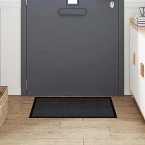 VidaXL Χαλάκι Εξώπορτας Ανθρακί 60 x 80 x 1.2 cm Ύφασμα τέντι
