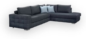Argos Γωνιακός καναπές, μαύρο 300x250x100cm -δεξιά γωνία -AMO2051