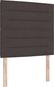 vidaXL Κρεβάτι box spring με στρώμα Σκούρο Καφέ 120 x 200 cm Ύφασμα
