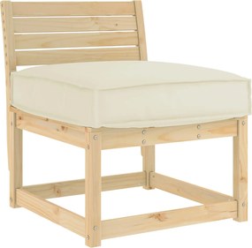 vidaXL Μαξιλάρι Ύφασμα Όξφορντ Κρεμ 60 x 60 x 12 cm