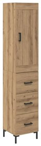 vidaXL Highboard Artisan Oak 34,5 x 34 x 180 εκ. Επεξεργασμένο ξύλο