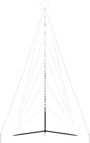 vidaXL Χριστουγεννιάτικο δέντρο LED 615 LED Ψυχρό Λευκό 404,5 εκ.