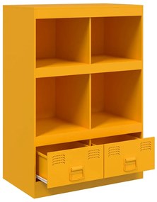vidaXL Ραφιέρα Μουσταρδί 67x39x95 εκ. από Ατσάλι