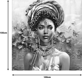 Πίνακας σε καμβά Baba Inart 100x3x100εκ 100x3x100 εκ.