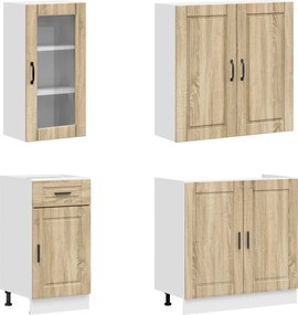 vidaXL Μονάδα κουζίνας PORTO 8 pcs Sonoma Δρυς Επεξεργασμένο Ξύλο