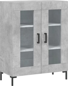 vidaXL Ντουλάπι Γκρι Σκυροδέματος 69,5x34x180 εκ. Επεξεργασμένο Ξύλο