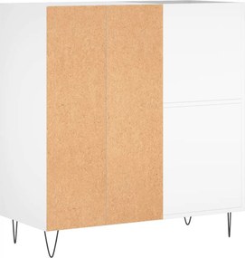 vidaXL Έπιπλο Δίσκων Λευκό 84,5 x 38 x 89 εκ. από Επεξεργασμένο Ξύλο