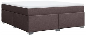 Κρεβάτι Boxspring με Στρώμα Σκούρο Καφέ 180x200 εκ Υφασμάτινο - Καφέ