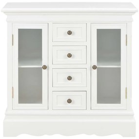 vidaXL Συρταριέρα Λευκή 70 x 28 x 70 εκ. από Μασίφ Ξύλο Πεύκου