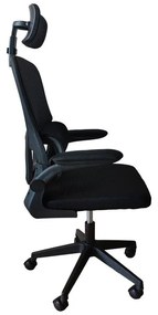 Καρέκλα γραφείου Recko ύφασμα mesh σε μαύρη απόχρωση 56x62x116-125εκ 56x62x125 εκ.