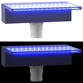 Σιντριβάνι Καταρράκτης Πισίνας με RGB LED 30 εκ. Ακρυλικό - Διαφανές