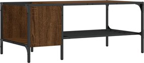 vidaXL Τραπεζάκι Σαλονιού με Ράφι Καφέ Δρυς 100x51x40 εκ. Επεξ. Ξύλο