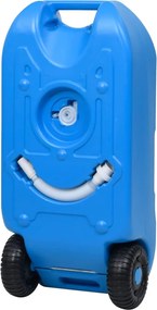 vidaXL Δεξαμενή Νερού Κάμπινγκ με Ρόδες Μπλε 40 Λίτρα