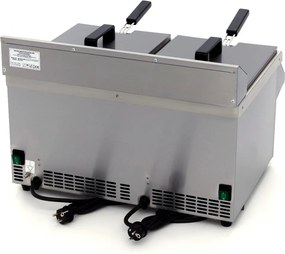 Deep Fryer - 2 x 8L - 2 Baskets - with Drain Tap - Induction