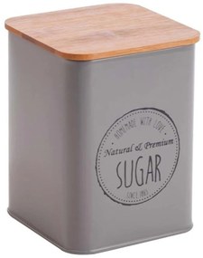 Βάζο Ζάχαρης Kitchen Trend CLG500310SGY 10x10x13,5cm Grey Oriana Ferelli® Bamboo