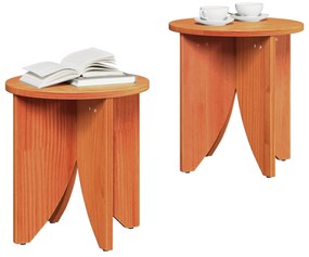 vidaXL Τραπεζάκι σαλονιού 2 pcs Καφέ κεριού 41.5 x 41.5 x 44 cm