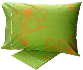 Σετ Σεντόνια Cotton Feelings εμπριμέ 537 Green Μονό (160x260)