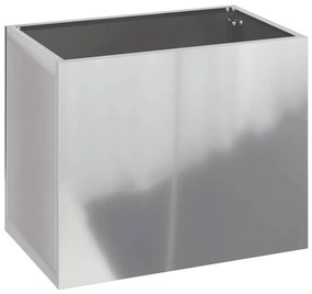 vidaXL Γλάστρα Κήπου Ασημί 50 x 32 x 40 εκ. Γαλβανισμένος χάλυβας