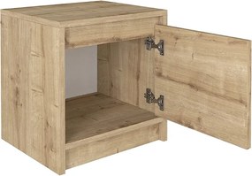 Κομοδίνο Conve Megapap χρώμα sapphire oak 40x35x45εκ.