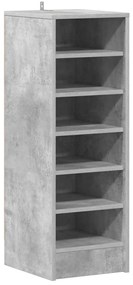vidaXL Παπουτσοθήκη Γκρι Σκυροδέματος 31,5x35x90 εκ. από Επεξ. Ξύλο